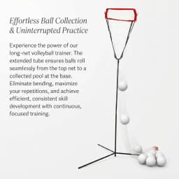 Volleyball Training Net Frame with Adjustable Height & Angle, 88.58-129.92in Portable Practice Net for Serving Passing Spiking, Red