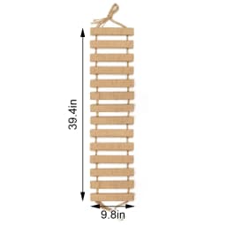 39.4" Cat Bridge for Cage Sisal Rope Ladder Wooden Pet Furniture Kitten Step Scratcher Toys Scratching Post Tree Cat Accessories