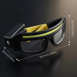 Fast Charging LED Headlamp with Built-in Glasses Light Function, Built-in Smart Motion Sensor & Portable Induction Button Switch, Cool Styling, Separately Adjustable Multi Brightness Levels, Outdoor Gear for Night Running, Cycling, Fishing & Manual Repair
