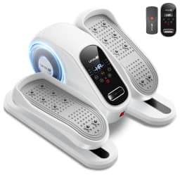Under Desk Electric Elliptical Machine, 12 Speed Seated Pedal Exerciser with Remote Control, Forward Reverse Mini Leg Exerciser for Home Office Use