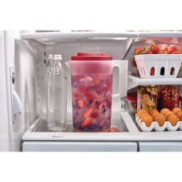 1 Gallon Plastic Pitcher for Beverages Clear and Red Pitcher Simply Pour Practical Family Drink Serving Container