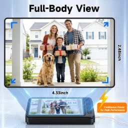 Video Doorbell HD Camera Night Vision No Monthly Fee Local Storage Up to 128GB Micro SD Card Two Way Talk IP66 Waterproof 300K Pixel Full Body View Local Screen Playback Desktop Stand Wall Bracket Day Night Protection for Home Security