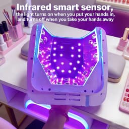 Professional 72W Rechargeable UV LED Nail Lamp with 36pcs LED Bulbs Multi-Timer Cordless Nail Dryer for Salon Manicure