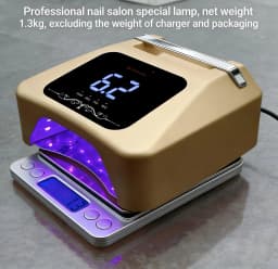 Professional 72W Rechargeable UV LED Nail Lamp with 36pcs LED Bulbs Multi-Timer Cordless Nail Dryer for Salon Manicure
