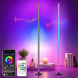 RGB LED Corner Lamp with App & Remote, 16 Million Colors & 70+ Dynamic Scenes, Music Reactive & Schedule Setting, Ideal for Home, Bedroom, Game Room.