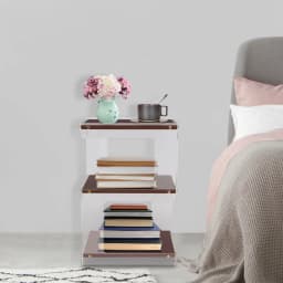 3 Tiers 40*40*60cm Bedside Table Freestanding Tea Table for A Box Spring Bed, Sofa Table, Bedside Table, Phone Table, Nightstand