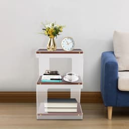 3 Tiers 40*40*60cm Bedside Table Freestanding Tea Table for A Box Spring Bed, Sofa Table, Bedside Table, Phone Table, Nightstand