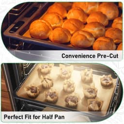100 Pcs Parchment Paper Baking Sheets, Non-Stick Precut Baking Parchment Unbleached Baking Paper for Baking Grilling Air Fryer Steaming Bread Cup Cake Cookie