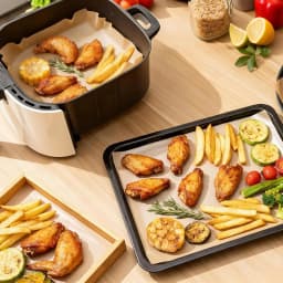 100 Pcs Parchment Paper Baking Sheets, Non-Stick Precut Baking Parchment Unbleached Baking Paper for Baking Grilling Air Fryer Steaming Bread Cup Cake Cookie