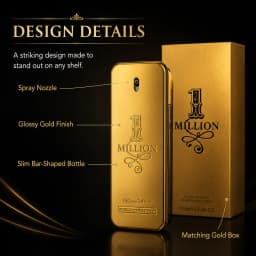 Luxury Gold Bar Style Men’s Fragrance 100ml Eau de Toilette Long Lasting Fresh Spicy Scent Spray Perfume for Daily Wear Party Night Gift Elegant Minimalist Design Scented Cologne Bottle
