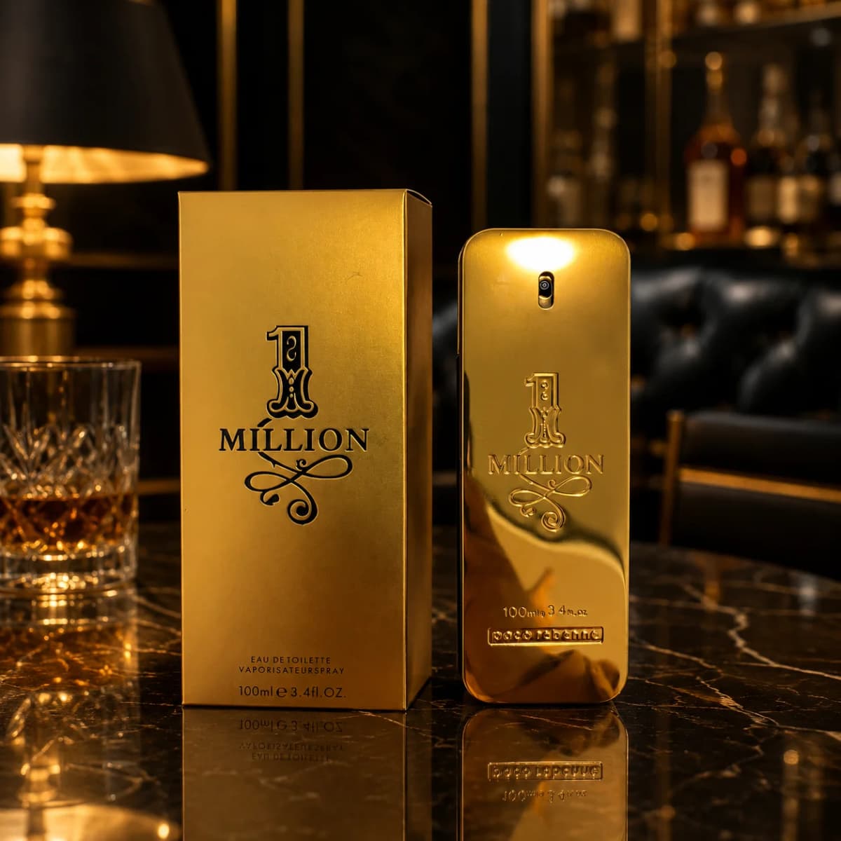 Luxury Gold Bar Style Men’s Fragrance 100ml Eau de Toilette Long Lasting Fresh Spicy Scent Spray Perfume for Daily Wear Party Night Gift Elegant Minimalist Design Scented Cologne Bottle