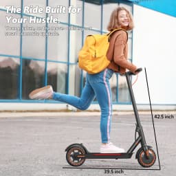 Electric Scooter Adults, 550W Motor, 19 Miles Range 19 MPH, UL Certified Folding E-Scooter for Adults Built-in Side Lights, Front Suspension with App Control