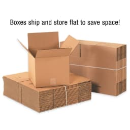 25 Pack Corrugated Cardboard Boxes 16x12x4 Inch Flat Strong Bulk Shipping Moving Storage Cartons For Business Home Packaging