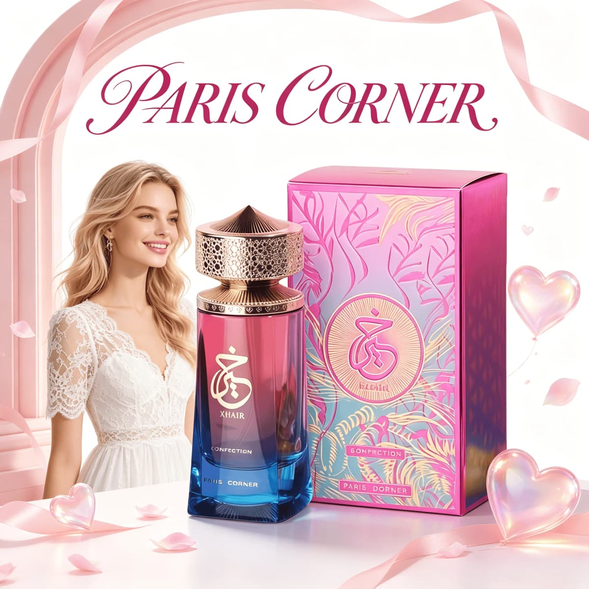 Khair Confection Paris Corner Eau De Parfum 3.4 Oz - Sweet Candy Scent for Men & Women with Elegant Packaging Ideal Holiday Gift Deodorant