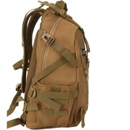 35L Tactical Hiking Backpack for Men with MOLLE System & Reflective Strip, Outdoor Mountain Climbing Rucksack with Dual Cup Holders & Compression Straps, Camping Travel Survival Gear Bag