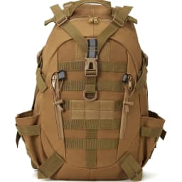 35L Tactical Hiking Backpack for Men with MOLLE System & Reflective Strip, Outdoor Mountain Climbing Rucksack with Dual Cup Holders & Compression Straps, Camping Travel Survival Gear Bag