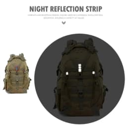 35L Tactical Hiking Backpack for Men with MOLLE System & Reflective Strip, Outdoor Mountain Climbing Rucksack with Dual Cup Holders & Compression Straps, Camping Travel Survival Gear Bag