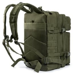 45L Tactical Travel Backpack Molle Storage Bag Large Capacity Multi Pocket Wear Resistant Camping Hiking Trekking Rucksack Durable Outdoor Mountain Climbing Daypack For Men Women Travellers Bushcraft Wilderness Trip Daily Commute Luggage Bag