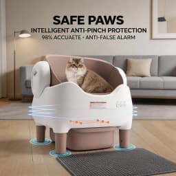 Self Cleaning Litter Box, Automatic Cat Litter Box with APP Control, Odor-Free Large Waste Bin, Open-Top for Multi Cats