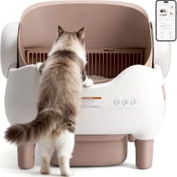 Self Cleaning Litter Box, Automatic Cat Litter Box with APP Control, Odor-Free Large Waste Bin, Open-Top for Multi Cats