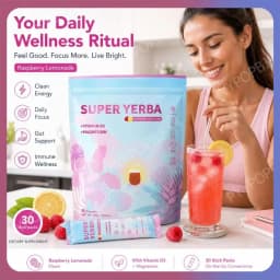 Raspberry Lemonade Supplement Mix Stick Packs with Vitamin D3 Magnesium Glycinate and Prebiotic Fiber Blend 30 Packets