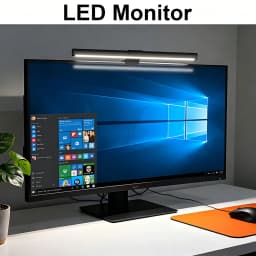Computer Monitor Screen Light, Eye Protection Anti-Blue Light Office Study Desk Lamp, Space-Saving Desktop Lighting Lamp, Reading And Learning Illumination, Office Desk Light, Home Study Lighting Lamp, USB-Powered Desk Light