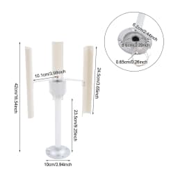 Vertical Axis Wind Turbine Generator, DIY Model Kit, Upgraded Low Noise 360° Wind Power Capture, ABS Durable, Voltage & Power Proportional to Wind Speed, for Science Project, Home Education Experiment