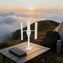 Vertical Axis Wind Turbine Generator, DIY Model Kit, Upgraded Low Noise 360° Wind Power Capture, ABS Durable, Voltage & Power Proportional to Wind Speed, for Science Project, Home Education Experiment