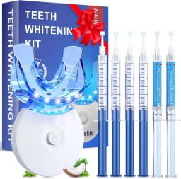 Teeth Whitening Kit with 16-LED Light – 10x Faster Whitening, Enamel-Safe Formula for 35+ Treatments, 10-Minute Fast Results for Sensitive Teeth