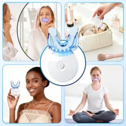 Teeth Whitening Kit with 16-LED Light – 10x Faster Whitening, Enamel-Safe Formula for 35+ Treatments, 10-Minute Fast Results for Sensitive Teeth