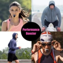 Adjustable Lung Breathing Trainer Portable Respiratory Exerciser Silicone Mouthpiece Fitness Lung Capacity Training Device for Running Yoga Workout Sports Recovery
