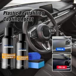 Plastic Coating Agent (30ml Set) for Car Interior, Instrument Panel, Seat Cleaning, Stain Removal, Refurbishment Coating Agent
