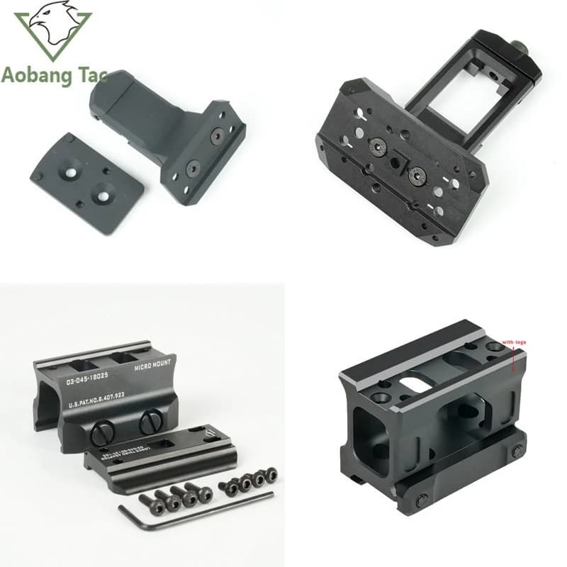 Tactical Metal RM T-1 T-2 Red Dot Sight Side Mount 45° Offset Optics Mounting Base Accessories Red Dot 45 Degree Bracket