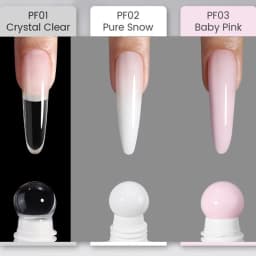 YOKEFELLOW PUREFORM Poly Gel Nai Polish Tpo&Hema Free Pink Red Extension Gel Large Capacity 50g Hard Gel for Starter Nail Art DIY