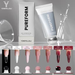 YOKEFELLOW PUREFORM Poly Gel Nai Polish Tpo&Hema Free Pink Red Extension Gel Large Capacity 50g Hard Gel for Starter Nail Art DIY