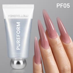 YOKEFELLOW PUREFORM Poly Gel Nai Polish Tpo&Hema Free Pink Red Extension Gel Large Capacity 50g Hard Gel for Starter Nail Art DIY