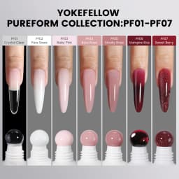 YOKEFELLOW PUREFORM Poly Gel Nai Polish Tpo&Hema Free Pink Red Extension Gel Large Capacity 50g Hard Gel for Starter Nail Art DIY