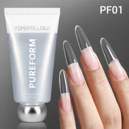 YOKEFELLOW PUREFORM Poly Gel Nai Polish Tpo&Hema Free Pink Red Extension Gel Large Capacity 50g Hard Gel for Starter Nail Art DIY