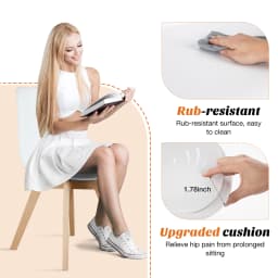 MCQ Ergonomic Waterproof Office Chair Set of 4 Wooden Frame Soft Cushion Lumbar Support High Backrest Heavy Capacity For Office