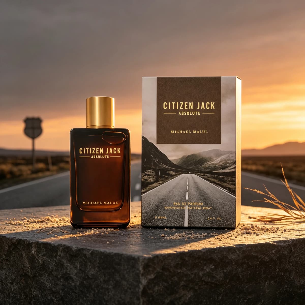 Michael Malul Citizen Jack Absolute Eau de Parfum Spray for Men – Modern Woody Aromatic & Spicy Amber Scent, Long-Lasting Intense Fragrance, Perfect Gift, 3.4 fl oz / 100 ml