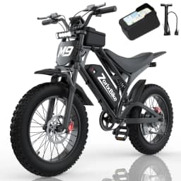 ZorixBike M9 Serie Electric Bike, NFC Unlock, 1500/3000W Peak Brushless Motor, 48V 13/20Ah, Max 31-35MPH, 30-70 Miles Range, 20' X 4.0' Fat Tire Ebike, UL 2849