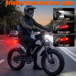 ZorixBike M9 Serie Electric Bike, NFC Unlock, 1500/3000W Peak Brushless Motor, 48V 13/20Ah, Max 31-35MPH, 30-70 Miles Range, 20' X 4.0' Fat Tire Ebike, UL 2849