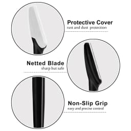 12 Pcs Eyebrow Razors, Face Razors Multipurpose, Exfoliating Dermaplaning Tools, Eyebrow Trimmers Shaver with Protective Cover, Facial Hair Removal for Women Men Body Use