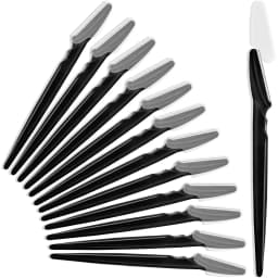 12 Pcs Eyebrow Razors, Face Razors Multipurpose, Exfoliating Dermaplaning Tools, Eyebrow Trimmers Shaver with Protective Cover, Facial Hair Removal for Women Men Body Use