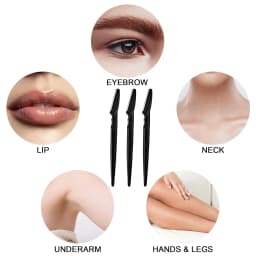 12 Pcs Eyebrow Razors, Face Razors Multipurpose, Exfoliating Dermaplaning Tools, Eyebrow Trimmers Shaver with Protective Cover, Facial Hair Removal for Women Men Body Use