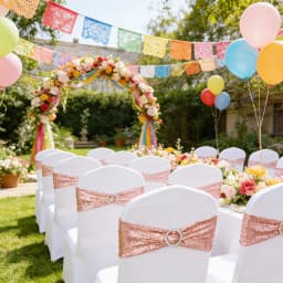60-Pack Chair Back Straps with Sequin Elastic Spandex Bands and Decorative Bows, Single-Sided Sequins, Perfect for Romantic Weddings, Parties, and Home Chair Cover Decoration