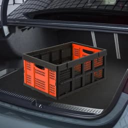55L Collapsible Storage Crate-Foldable Milk Crate with Handles, Stackable Plastic Containers for Groceries, Camping & Car Storag