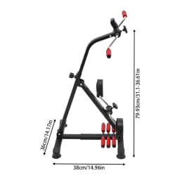 Black Fitness Bike Pedal Exerciser with LCD Display Ergonomic Non-slip Pedals Non-slip Pads for Home Gym Cycling Training