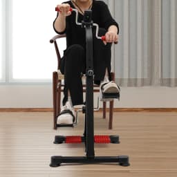 Black Fitness Bike Pedal Exerciser with LCD Display Ergonomic Non-slip Pedals Non-slip Pads for Home Gym Cycling Training