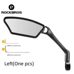 ROCKBROS Bicycle Mirror Handlebar Rear View Stainless Steel Reflector Universal Wide-Range 360° Adjustable Mirror Bike Accessory
